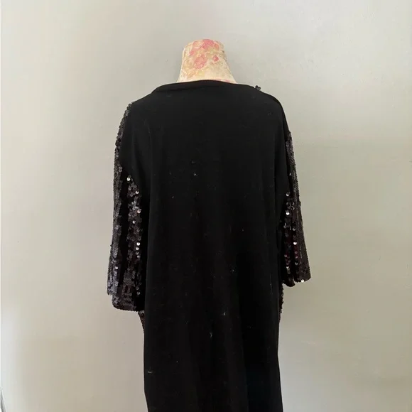 Black Sequin 'It's My Birthday' Dress - Picture 2 of 2